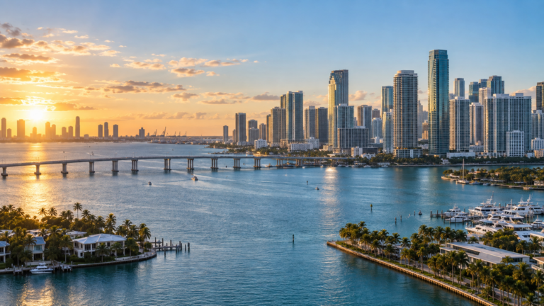 South Florida EB-5 investment and waterfront development along the Coastal South Florida skyline